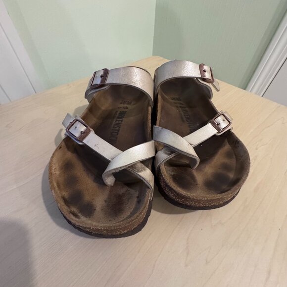 π‘ Birkenstock Mayari Sandals β Silver, Size 38 (US 7.5) - Picture 1 of 7
